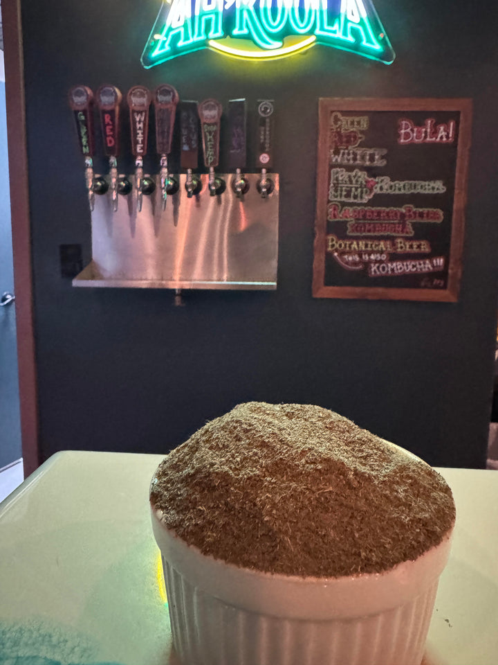 Ah'Koola 30 American Mesh Kratom packaging — 100g 500g 1kg sizes in Green, Red, and White vein, family-owned Melbourne FL
